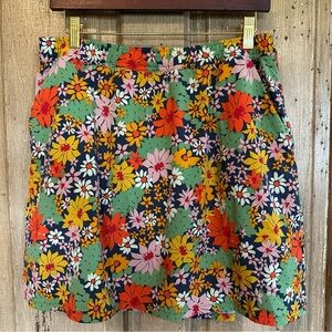 Toad&Co Super cute-n-comfy floral quick dry Sunkissed Weekend Skirt sz L